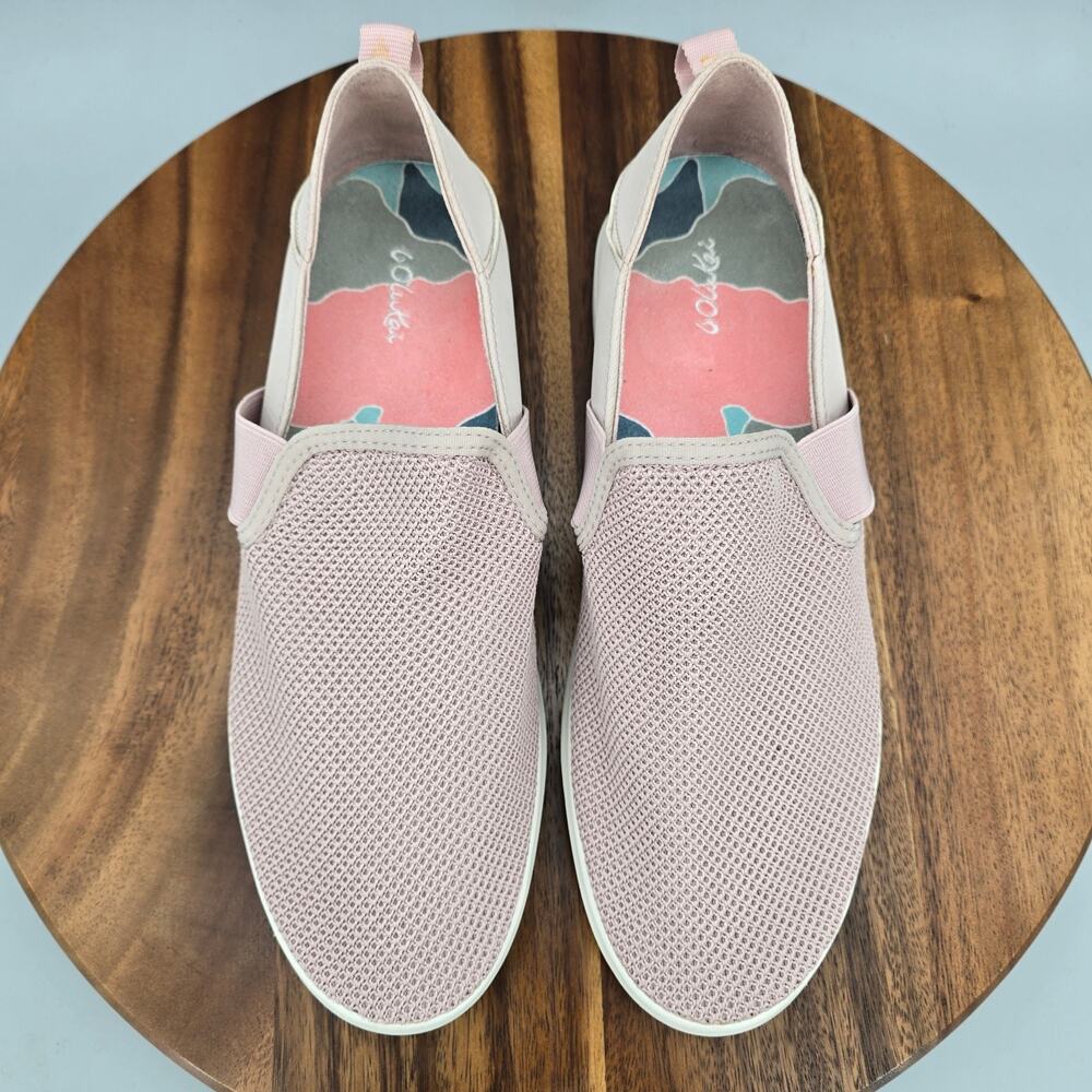 OluKai Shoes Womens 9.5 Light Pink Mesh Hale'iwa Slip On Comfort Sneakers - Picture 5 of 8